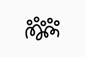 five people team family human logo, a Branding & Logo Template by VASTARD STUDIO