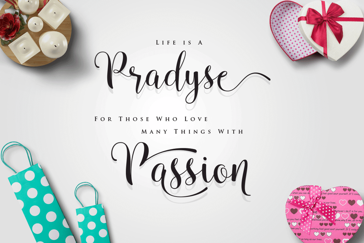 Pradyse Script preview 3