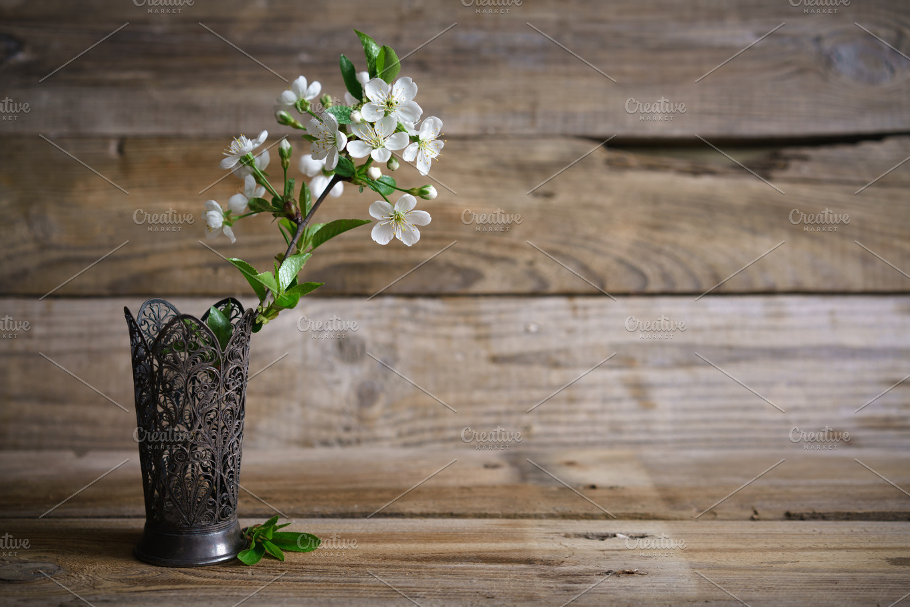 Still life with spring blossoms in vase stock photo containing vase and, a Nature Photo by amizadon
