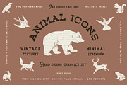 Forest Animal Icons Hand Drawn Set, an Icon by BirDIY Design (Thumbnail 1 of 5)