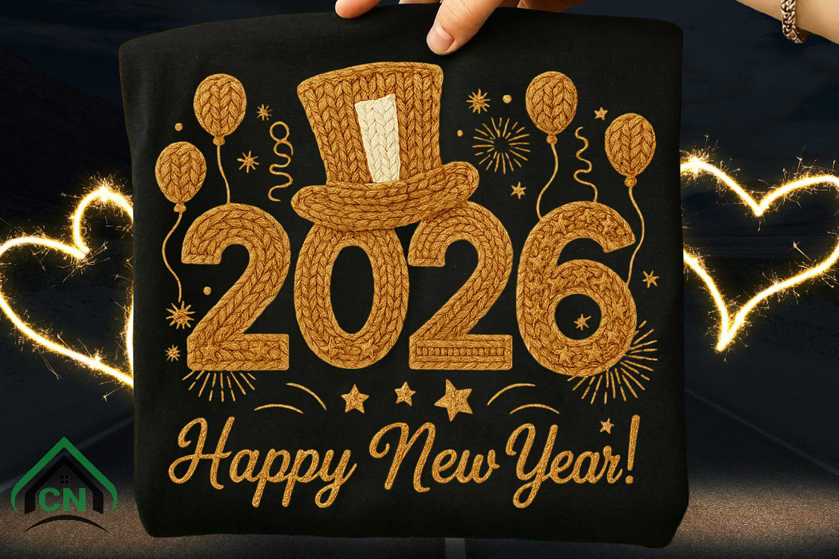 Faux Yarn Happy New Year 2026 PNG, an Illustration by Craft Nest (Photo 5 of 7)