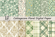 Cottagecore Floral Digital Paper Bun, a Texture Illustration by DreamPrint404 (Thumbnail 1 of 3)
