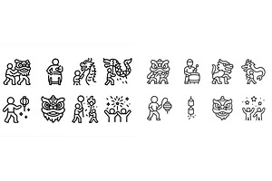 Colorful set of web icons, a Person Illustration by ZinetroN