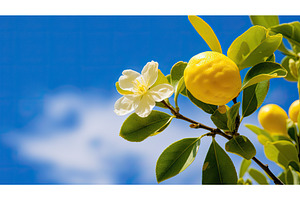 shot view lemon yellow ai generated, a Nature Photo by pikepicture