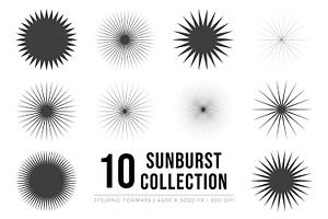 Sunburst Geometric Shapes Collection, a Background Graphic by Pitchlook.Studio