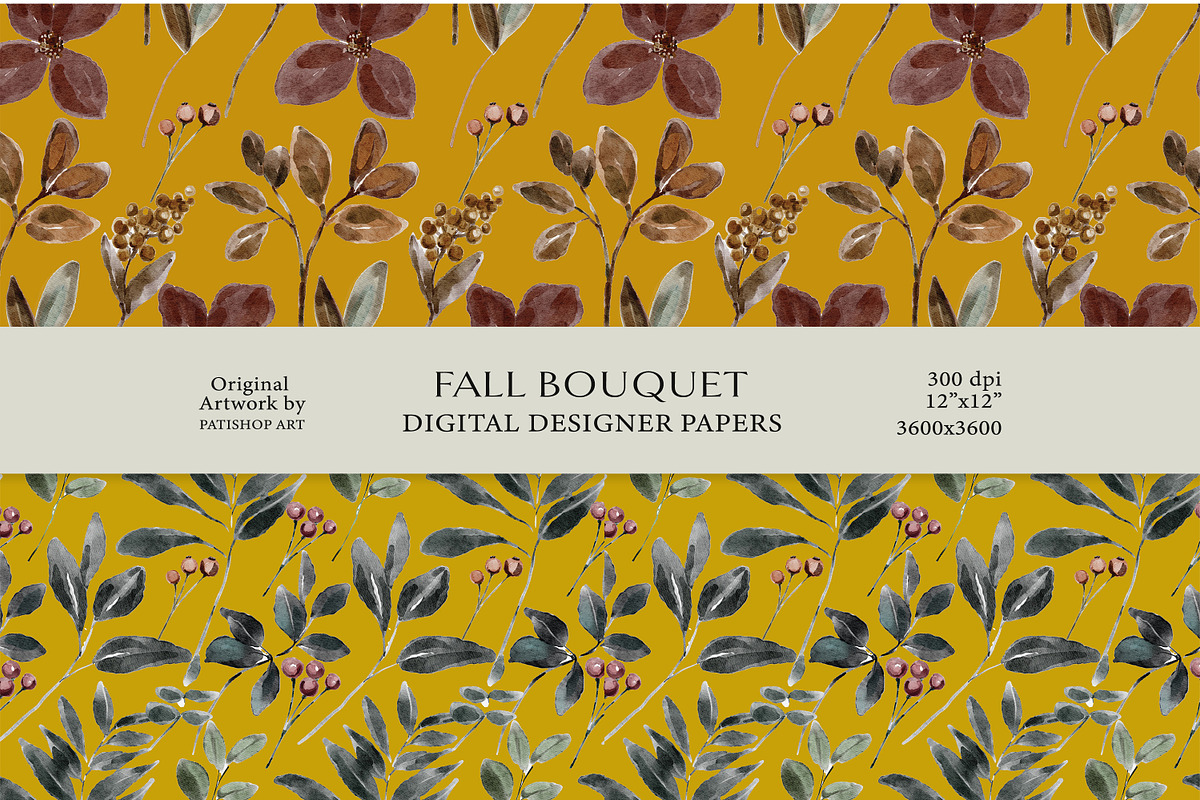 Watercolor Fall Flowers Clipart Set, a Person Illustration by Pink Studio Art (Photo 18 of 19)