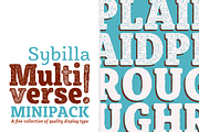 Sybilla Multiverse: Plaid + Rough, a Slab Serif Font by Karandash (Thumbnail 1 of 7)