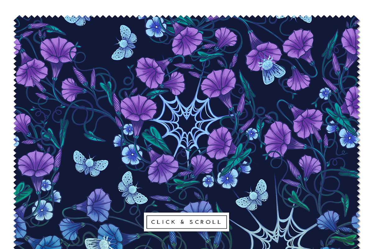 Moths – Gothic Halloween Pattern, a Pattern Graphic by Liiafis (Photo 4 of 8)