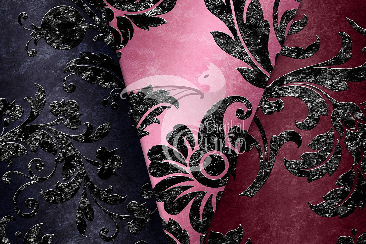 Embossed Black Velvet Textures, a Texture Graphic by Digital Curio