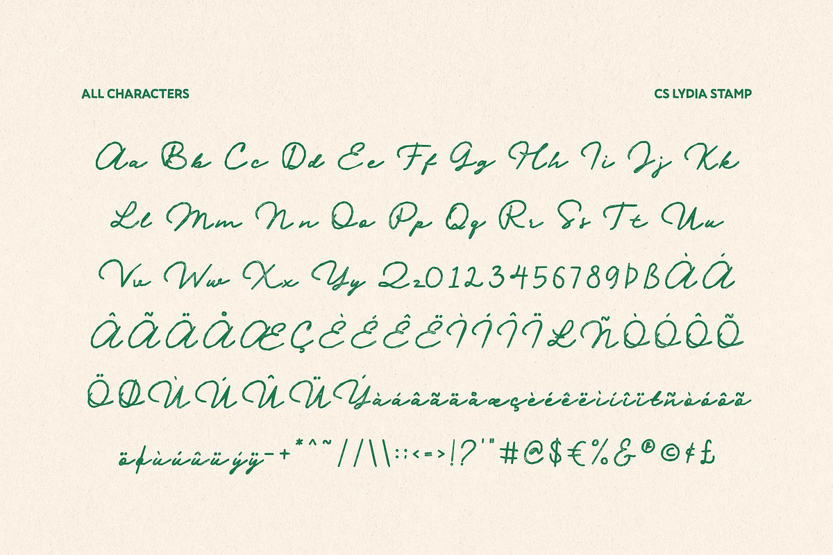 CS Lydia Stamp, a Script Font by Craft Supply Co. (Photo 8 of 8)