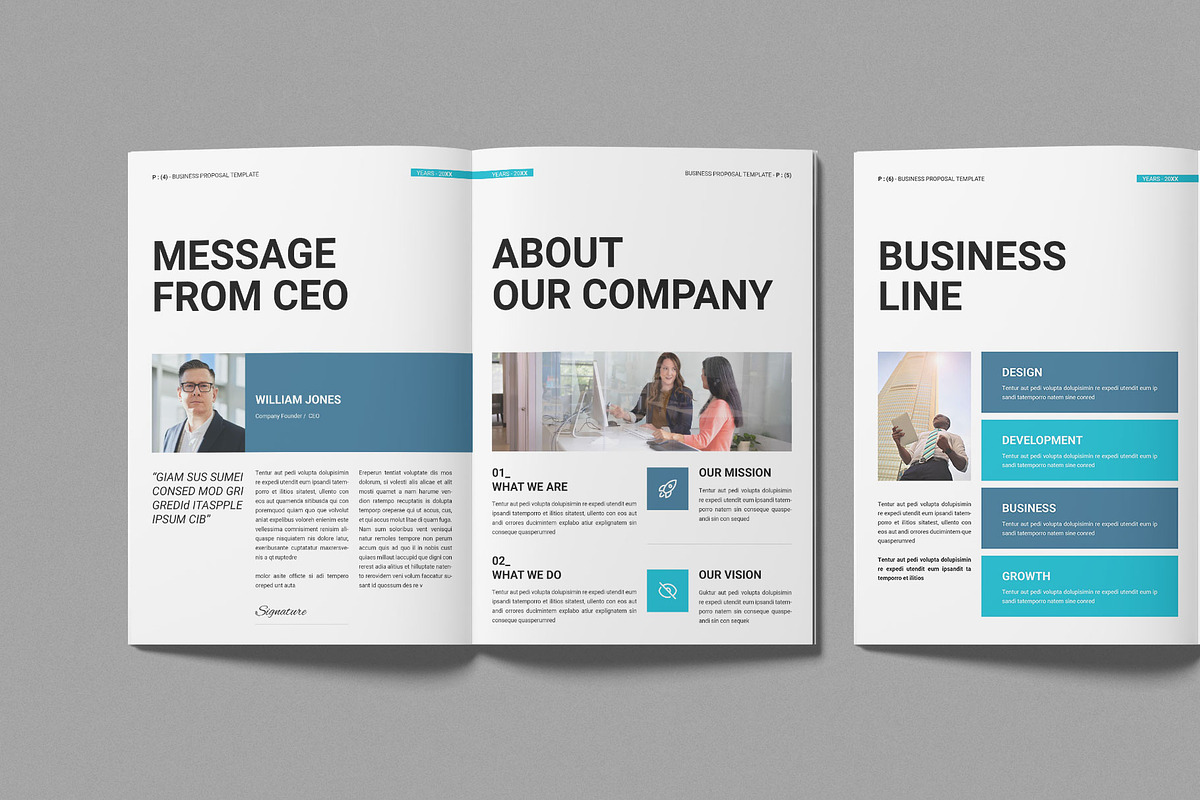 Business Proposal Template, a Brochure Template by Work-Envance (Photo 3 of 9)