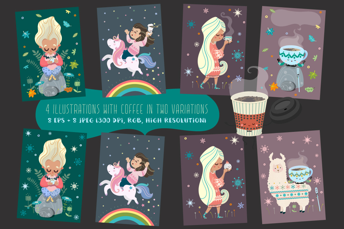 Donuts & Coffee. Graphic set, a Decorative Illustration by Good Genie (Photo 2 of 8)