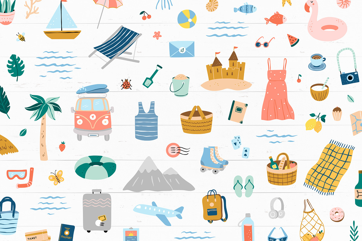 Summertime Illustrations & Patterns, an Illustration by Redchocolate (Photo 3 of 12)
