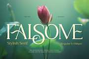 Falsome, a Serif Font by Burntilldead (Thumbnail 1 of 12)
