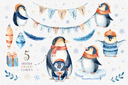 Watercolour penguins, a Decorative Illustration by Peace ART (Thumbnail 2 of 4)