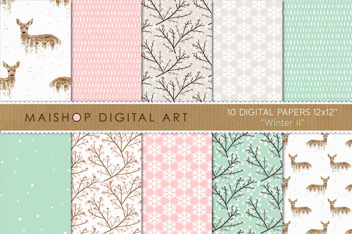 Digital Paper Winter Set 02