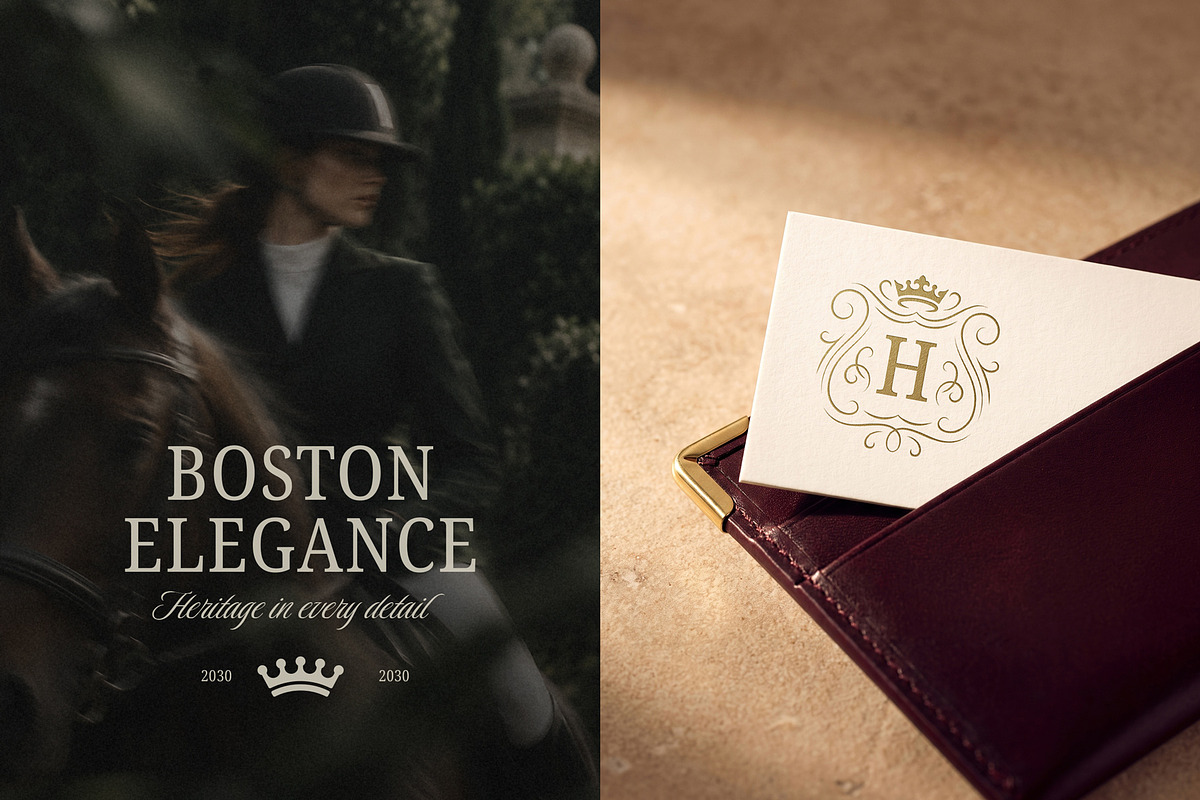 Old Money Vintage Logo Collection, a Branding & Logo Template by Vasya Kobelev (Photo 11 of 17)