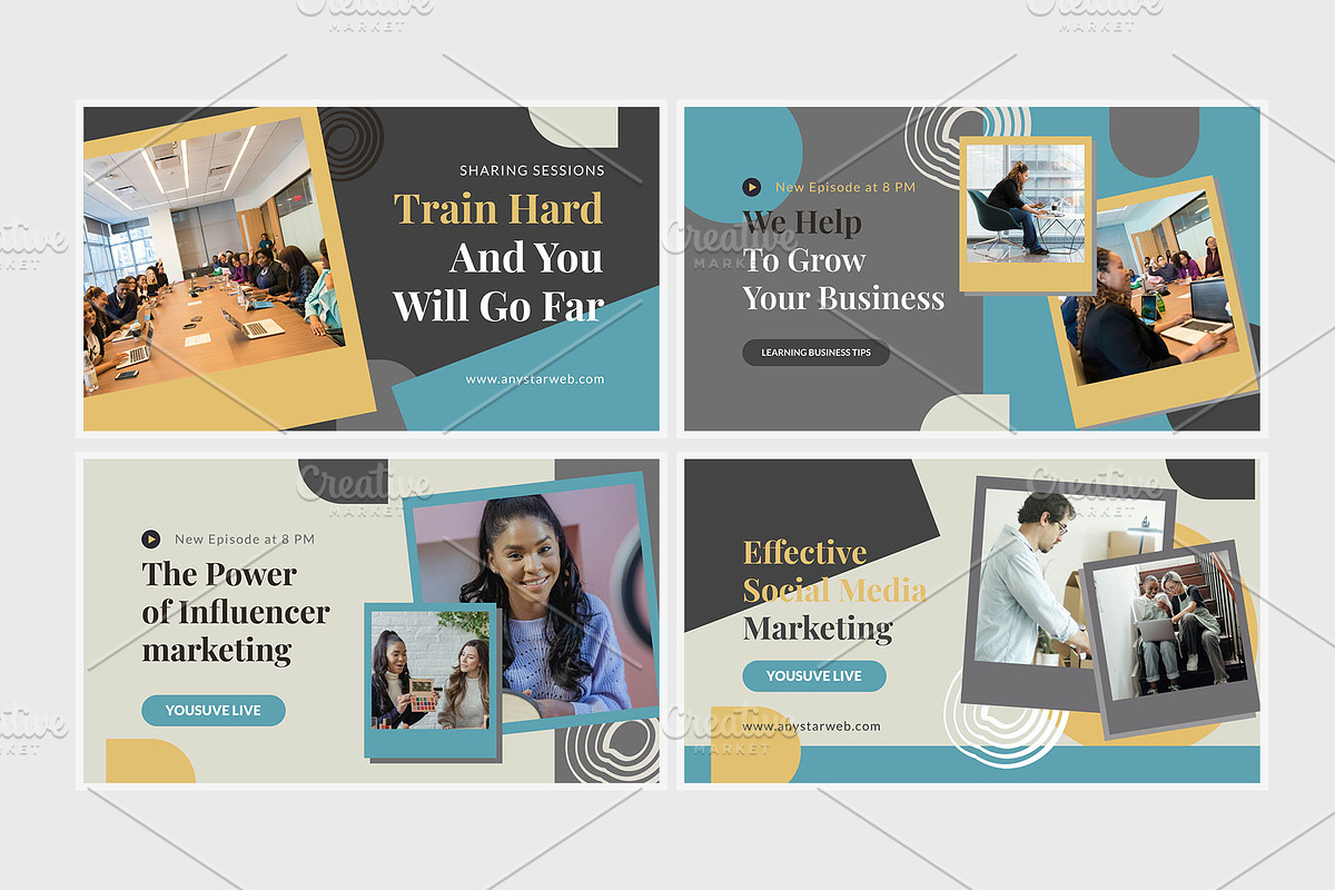 Business Youtube Thumbnail Template, a Social Media Template by hekenostudio (Photo 2 of 6)