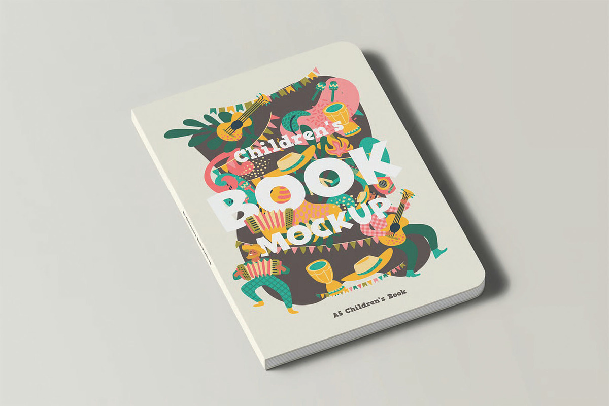 A5 Children's Book Mockup, a Books & Magazine Mockup by DesignRushMarket (Photo 3 of 10)