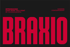 Braxio - Condensed Bold Tall Font