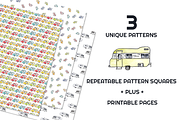 Retro Campers Watercolor, an Illustration by plaidGecko (Thumbnail 4 of 7)