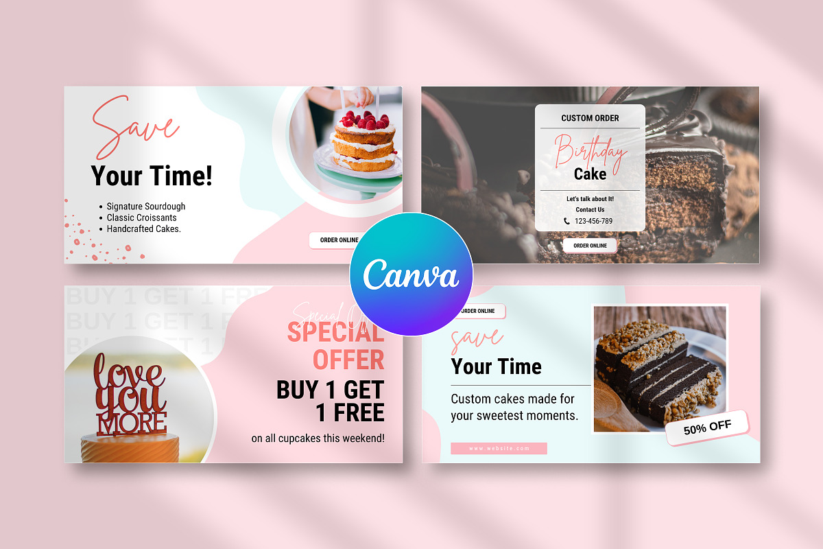 Bakery Facebook Canva Post Templates, a Social Media Template by Snapybiz (Photo 2 of 9)