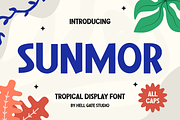 Sunmor Tropical Display Font, a Sans Serif Font by GRVS Studio (Thumbnail 1 of 4)