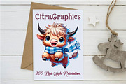 Funny Highland Cow Clipart, an Illustration by CitraGraphics (Thumbnail 5 of 6)