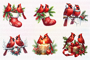 Red Cardinals Christmas Sublimation, an Illustration by CreationArt (Thumbnail 2 of 5)