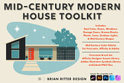 Mid-Century Modern House Toolkit, a Brush Add-On by Brian Ritter Design (Thumbnail 1 of 8)