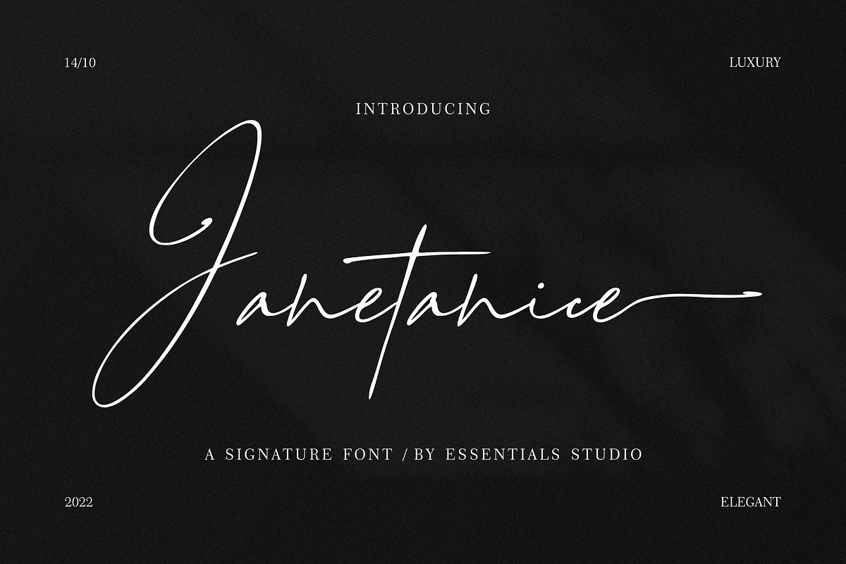 Janetanice, a Script Font by Essentials Studio (Photo 1 of 8)
