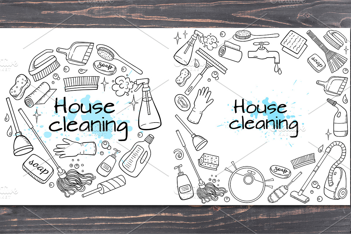 House Cleaning Doodles Design Kit, an Object Illustration by Artspace (Photo 5 of 6)