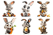 Easter bunny rabbit clipart, an Illustration by Design Market (Thumbnail 3 of 5)
