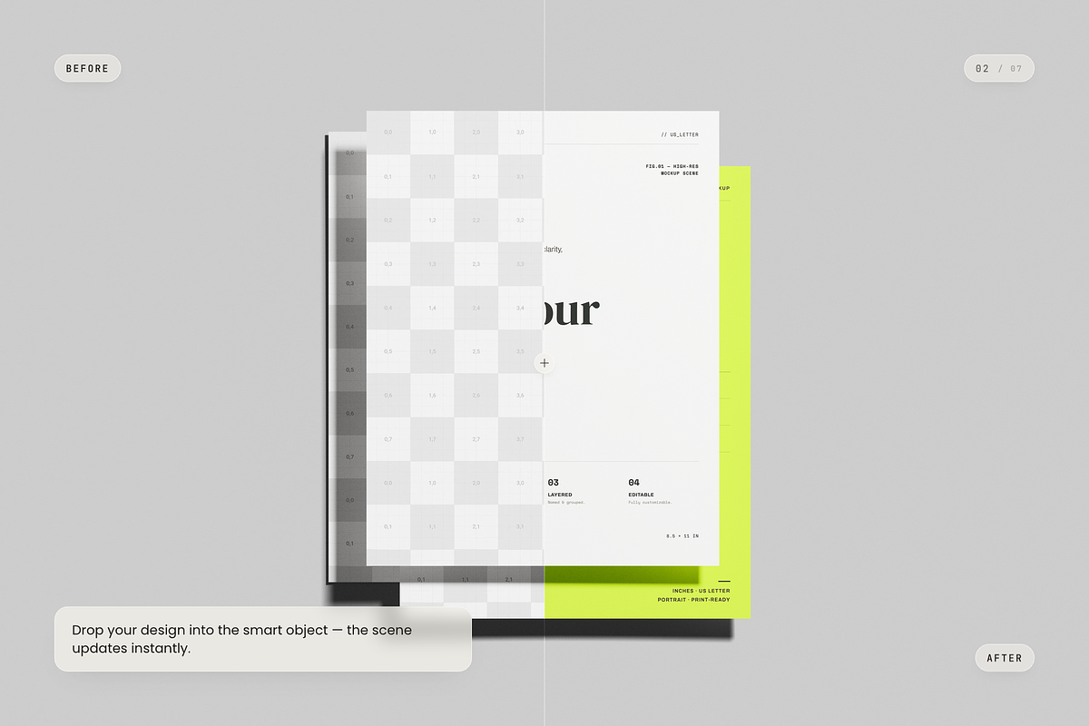 US Letter Flyer Mockup, an Advertising Mockup by Toasin Studio (Photo 2 of 7)