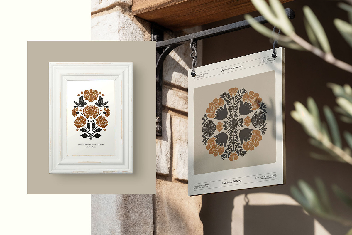 Linocut Garden | Poster Builder, an Object Graphic by KetteCreate (Photo 6 of 20)