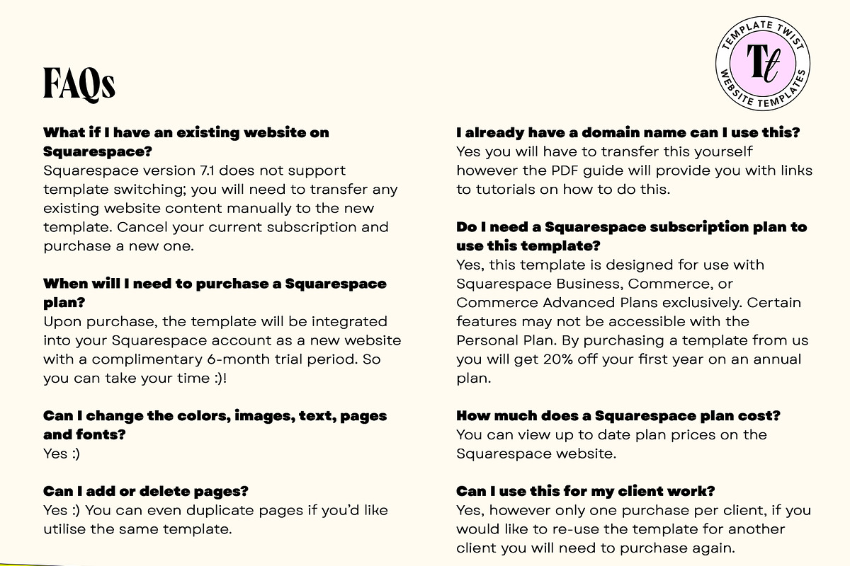 Faceless Squarespace Coach Template, a Squarespace Template by Template Twist Shop (Photo 9 of 10)