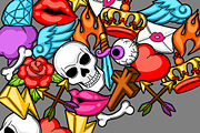 Invitations with tattoo symbols., a Card Template by incomible (Thumbnail 2 of 3)