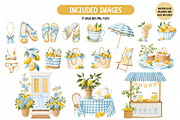 Watercolor Lemon Breeze Clipart, an Illustration by TatiMockup (Thumbnail 3 of 6)