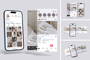 Instagram mockup, an iPhone Mockup by HanaSaka_Studio (Thumbnail 1 of 5)