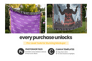 Woven Blanket Mockup Hang, an Apparel Mockup by Mockups Studio (Thumbnail 6 of 9)