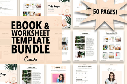 eBook & Worksheet 50 Pages Templates