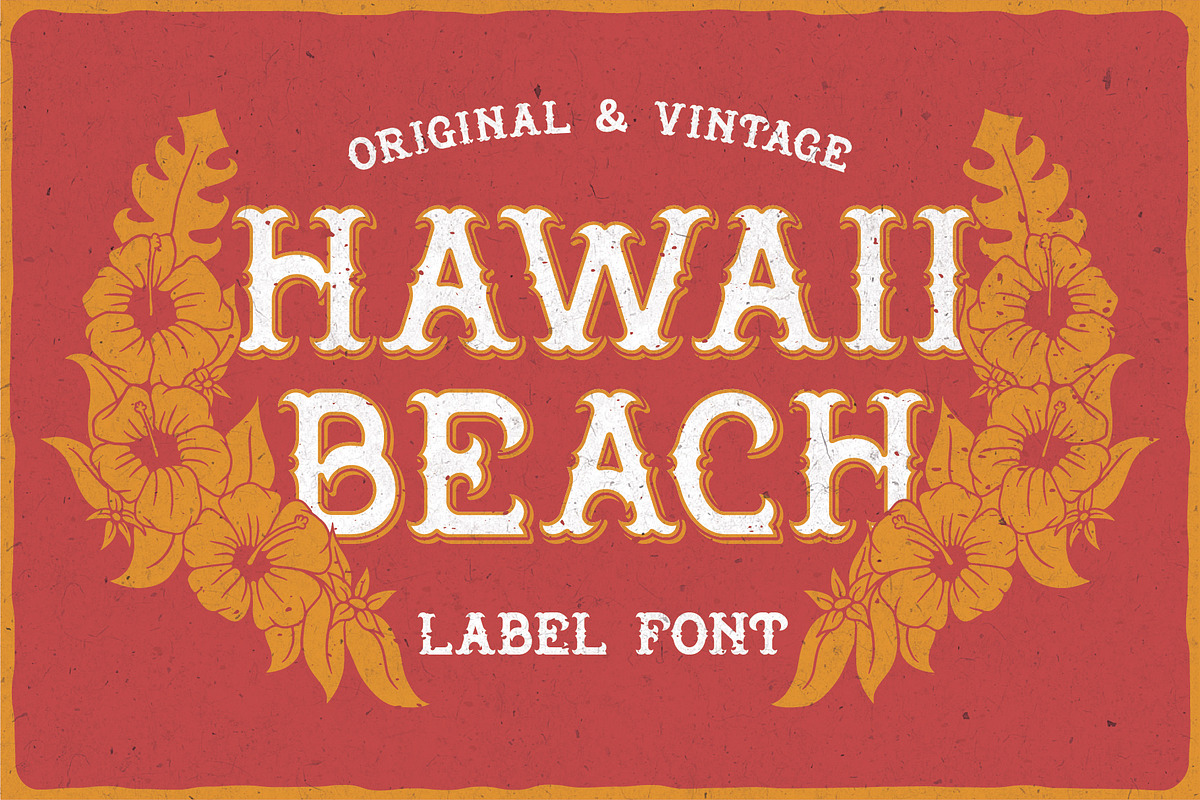 Hawaii Beach. Font & T-shirts preview 5