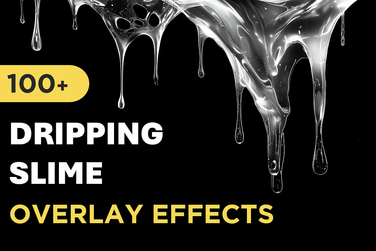 100+ Dripping Slime Overlay Effects, an Object Graphic by Mikel Blazgad (Photo 1 of 10)