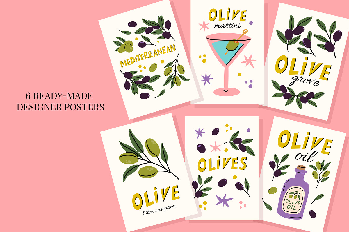 Mediterranean Kitchen – Olives Set, a Food Illustration by Idressart (Photo 5 of 5)