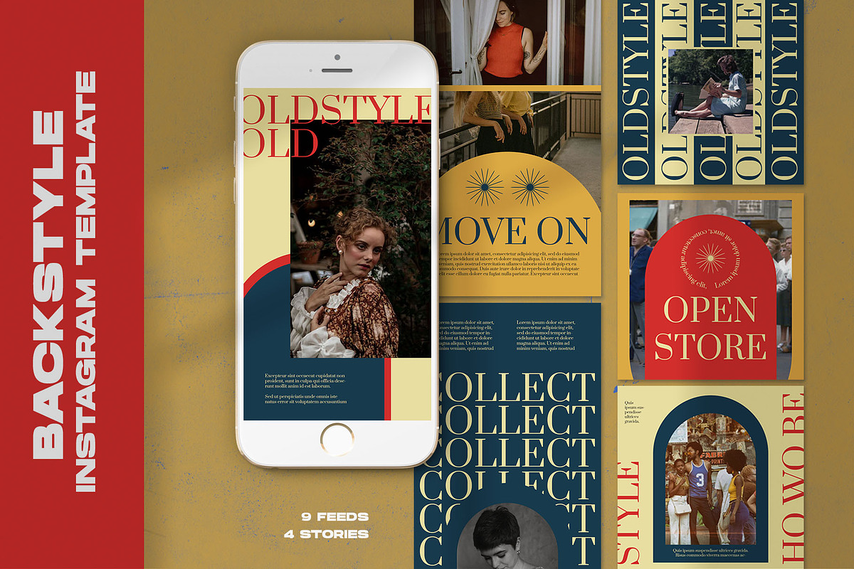 Backstyle Instagram Templates, a Social Media Template by Azruca