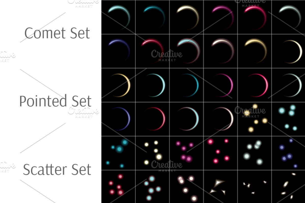 Vector Light Effect Brush Sets, a Brush Add-On by Transfuchsian (Photo 2 of 5)
