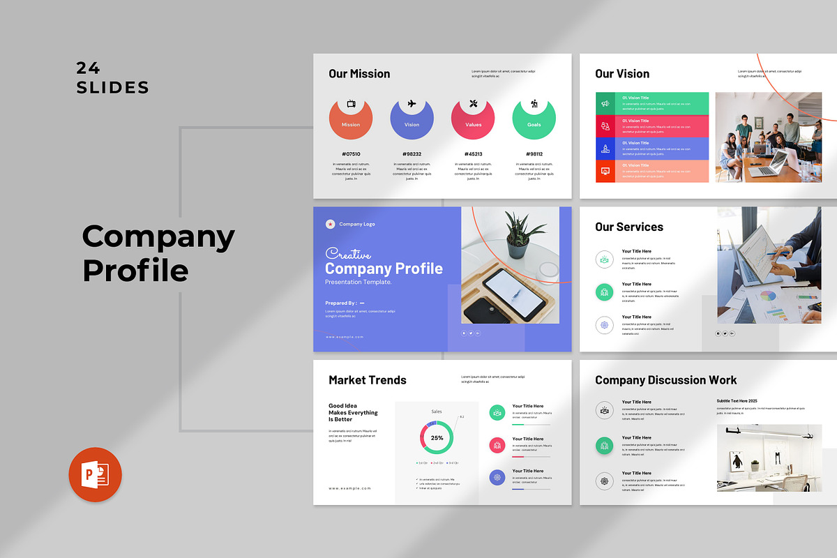 Company Profile Presentation Templat, a Presentation Template by Studio_Clarity (Photo 1 of 5)