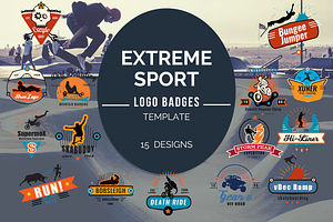 Extreme Sport Logo Badges Template