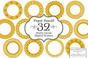 Mustard Vector Lace Frames, an Illustration by Amanda Ilkov (Thumbnail 1 of 5)