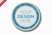 Round Patch Studio PSD, a Merchandise Mockup by Bruno's Shop (Thumbnail 1 of 3)